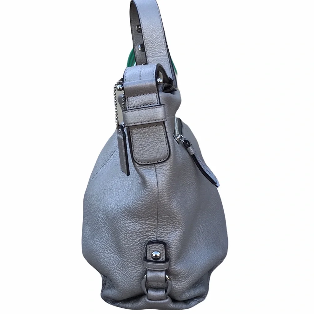 Coach Silver Metallic Hobo F15064